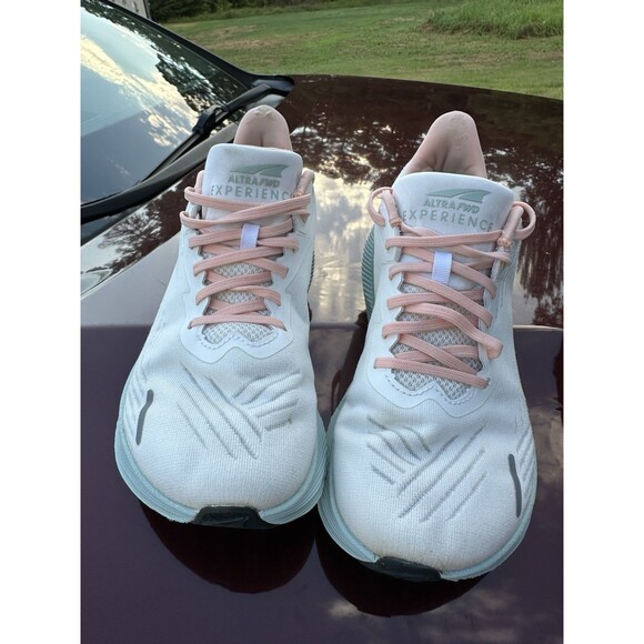 Altra Women's Athletic Shoes in White and Light Blue - Picture 4 of 9